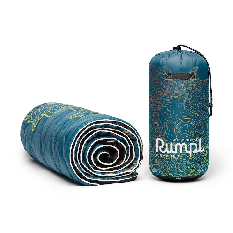 Rumpl Printed Original Puffy Blanket Mount Rainier Teal Warm Fade-2